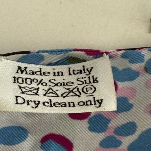 Dior Polka Dot Silk Twilly Scarf in Blue and Green - Picture 4 of 7